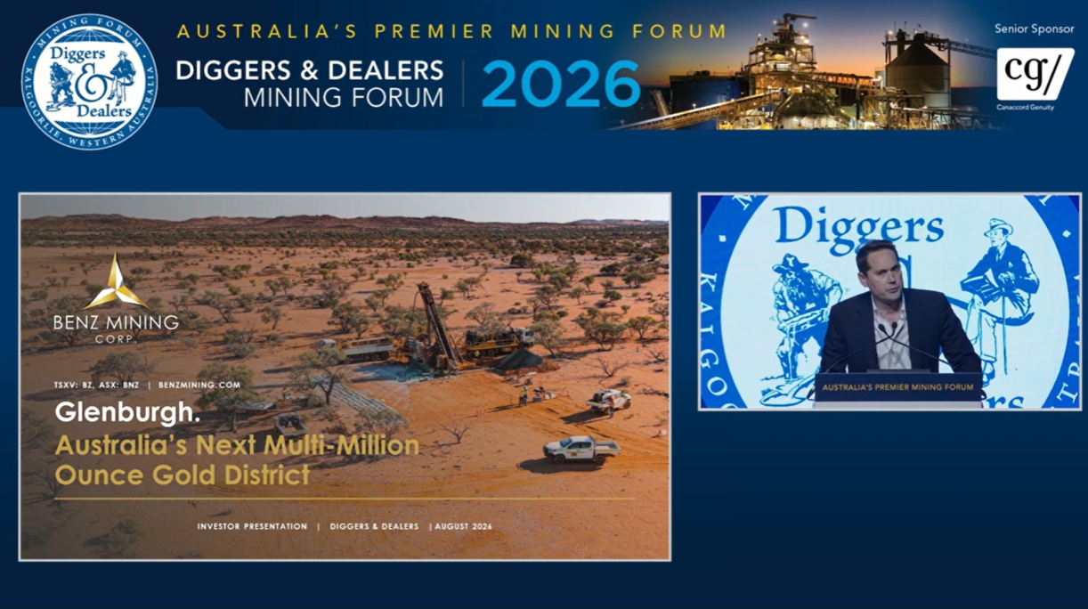 Mark Lynch-Staunton presenting at Diggers and Dealers Mining Forum 2026